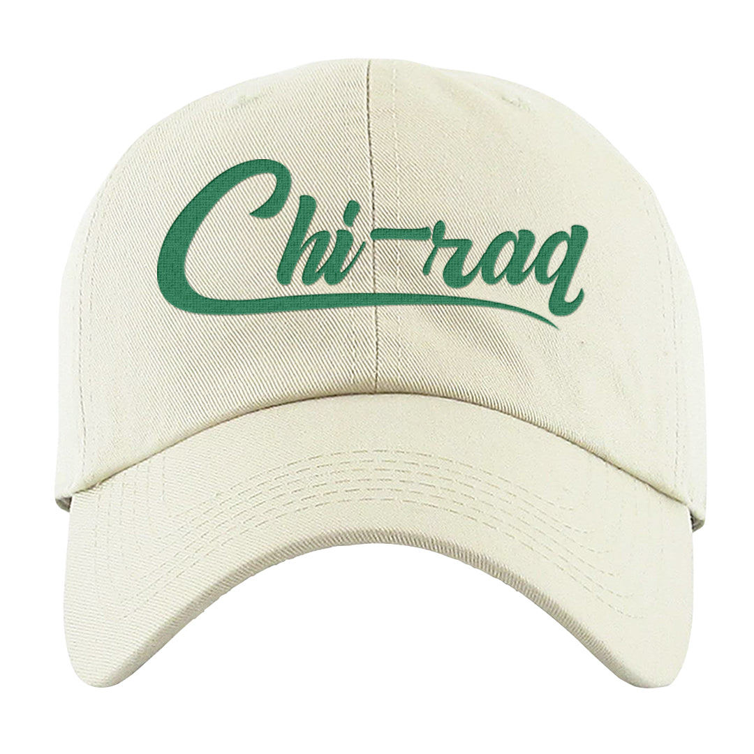 Lucky Green 2s Dad Hat | Chiraq, White