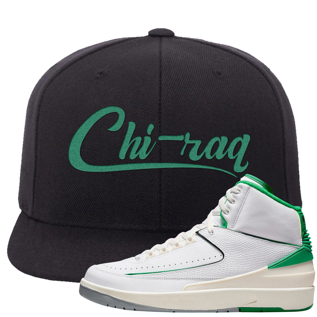 Lucky Green 2s Snapback Hat | Chiraq, Black