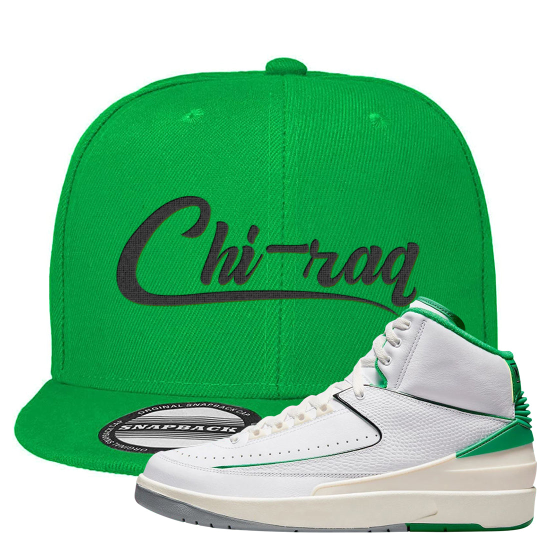 Lucky Green 2s Snapback Hat | Chiraq, Kelly Green