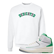 Lucky Green 2s Crewneck Sweatshirt | Dedicated, White