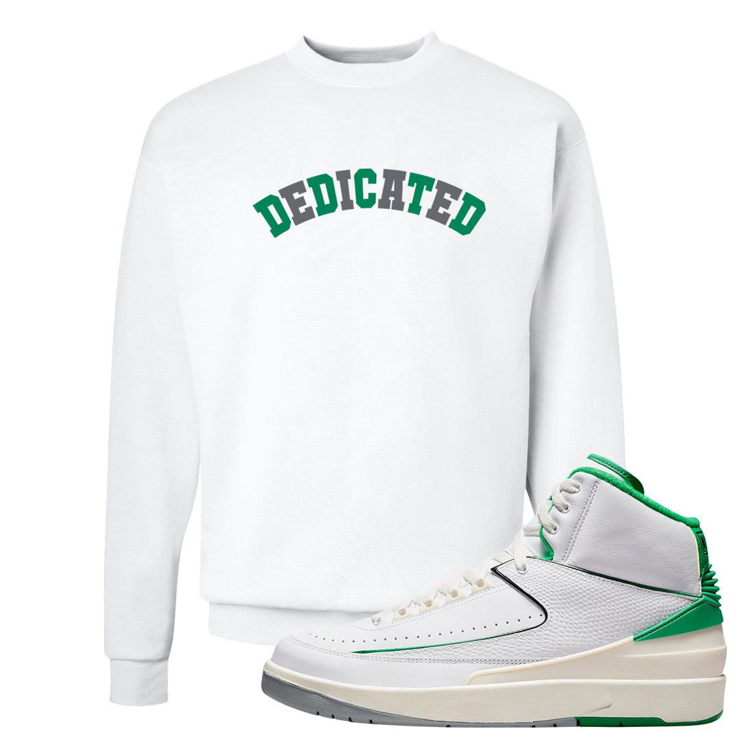 Lucky Green 2s Crewneck Sweatshirt | Dedicated, White