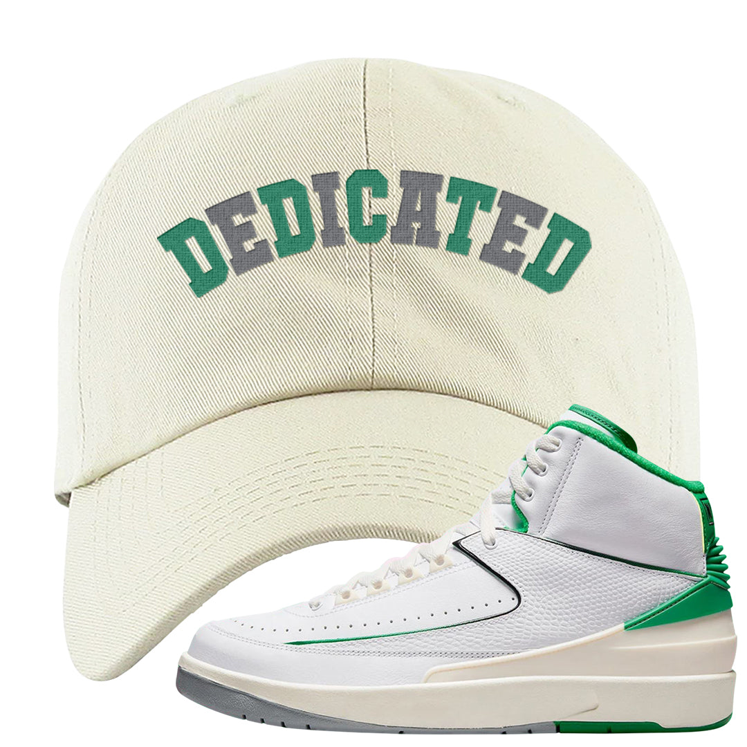 Lucky Green 2s Dad Hat | Dedicated, White