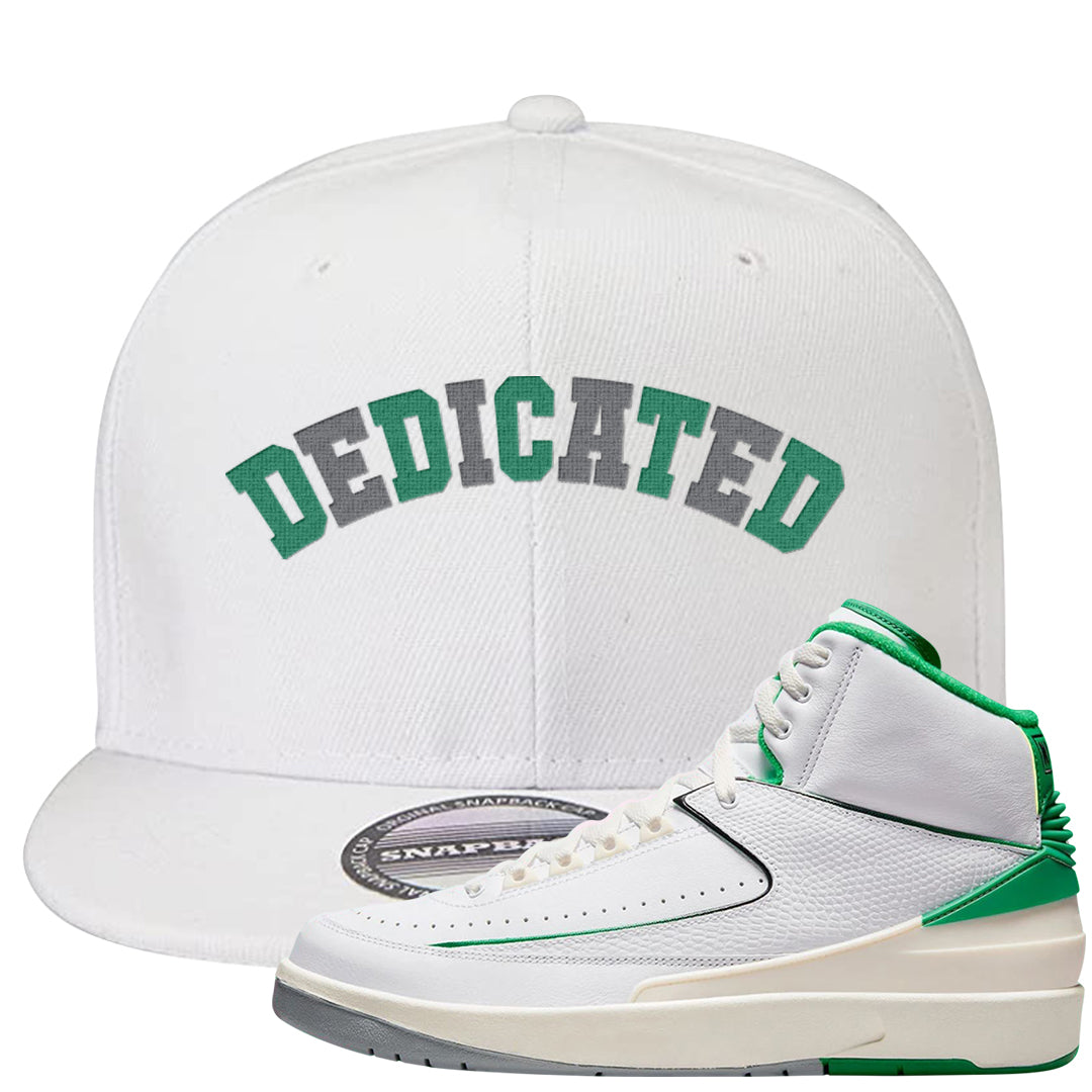 Lucky Green 2s Snapback Hat | Dedicated, White