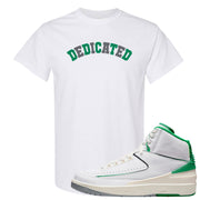 Lucky Green 2s T Shirt | Dedicated, White