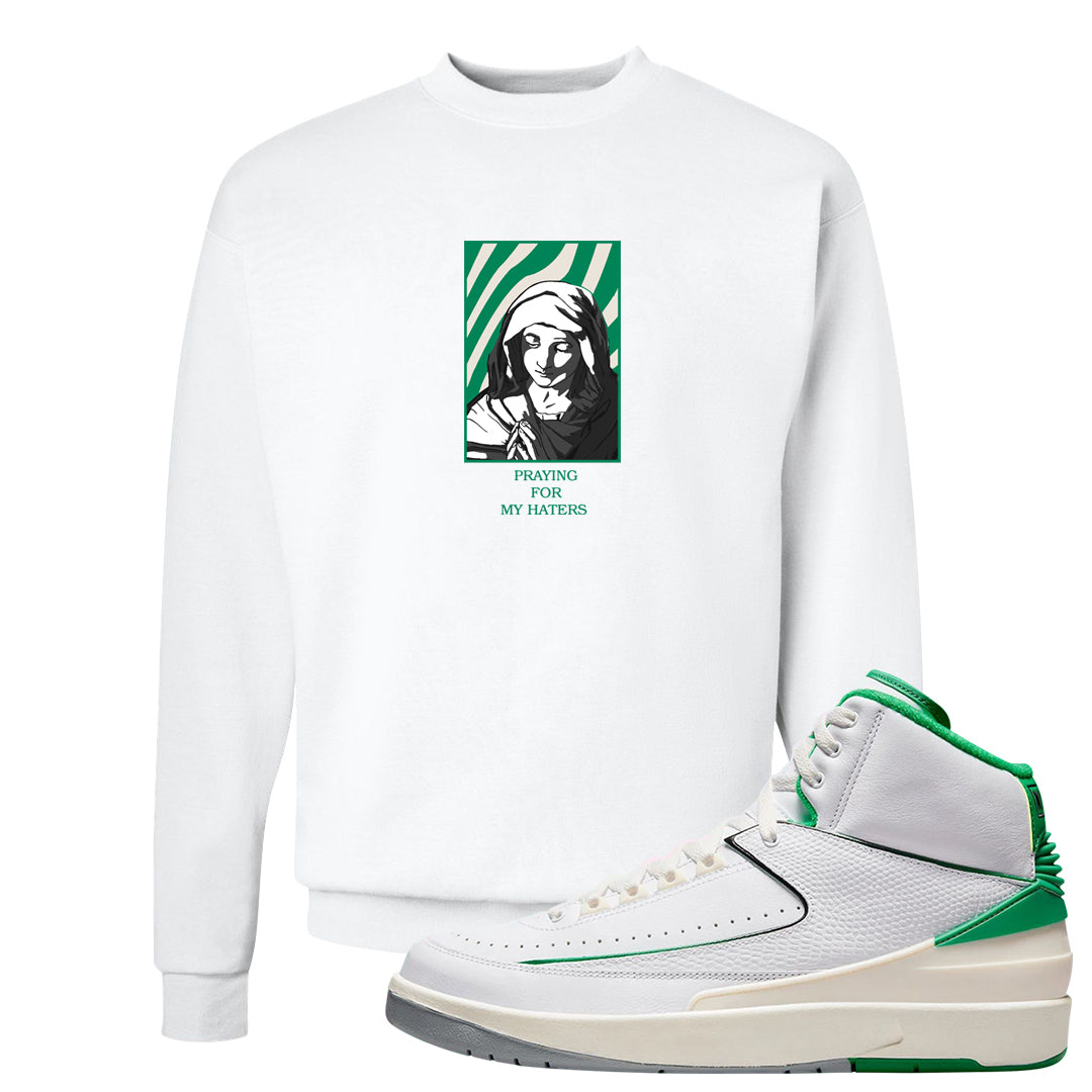 Lucky Green 2s Crewneck Sweatshirt | God Told Me, White