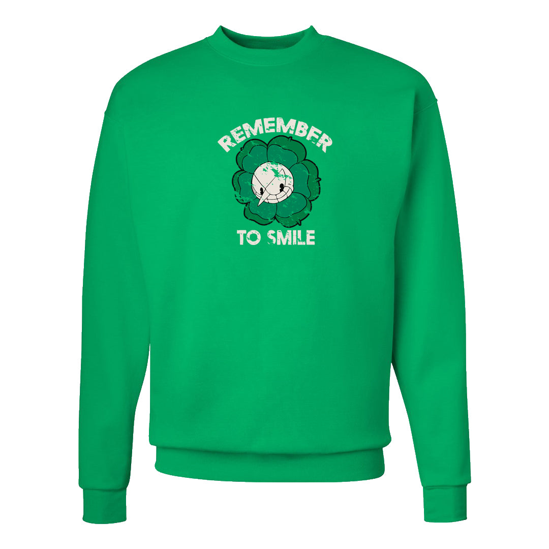 Lucky Green 2s Crewneck Sweatshirt | Remember To Smile, Kelly Green