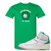 Lucky Green 2s T Shirt | Remember To Smile, Kelly Green