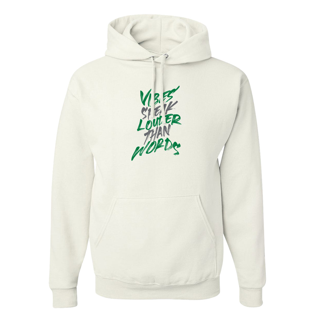 Lucky Green 2s Hoodie | Vibes Speak Louder Than Words, White