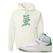 Lucky Green 2s Hoodie | Vibes Speak Louder Than Words, White