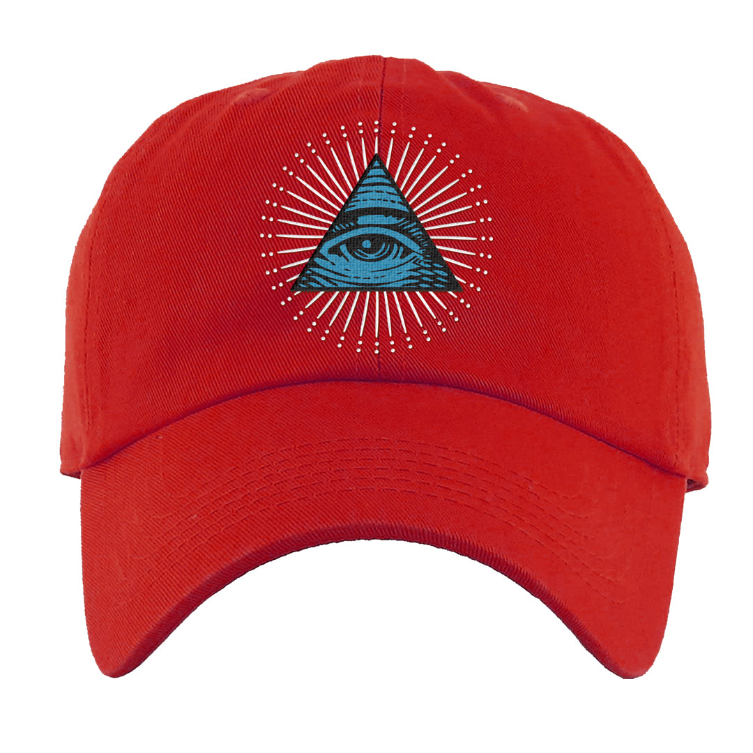 UNC to Chi Low 2s Dad Hat | All Seeing Eye, Red