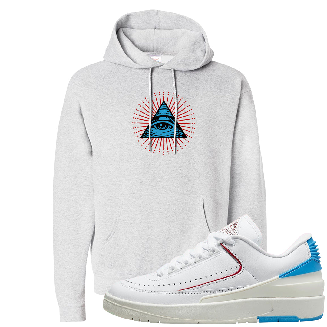 UNC to Chi Low 2s Hoodie | All Seeing Eye, Ash