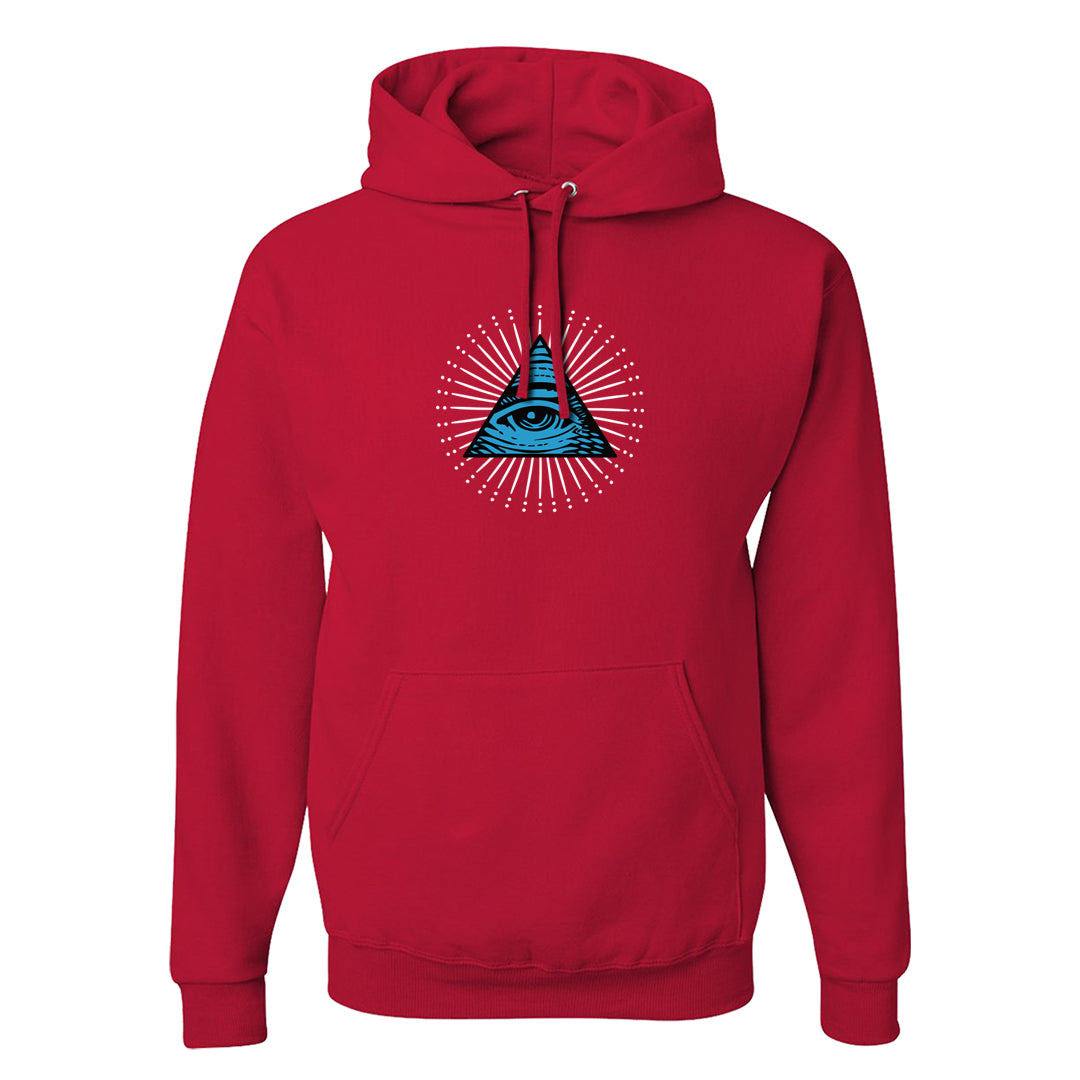 UNC to Chi Low 2s Hoodie | All Seeing Eye, Red