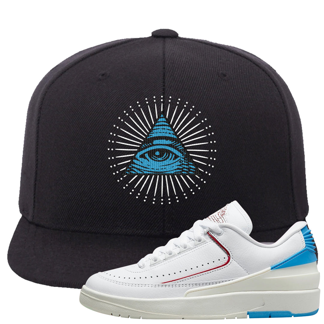 UNC to Chi Low 2s Snapback Hat | All Seeing Eye, Black