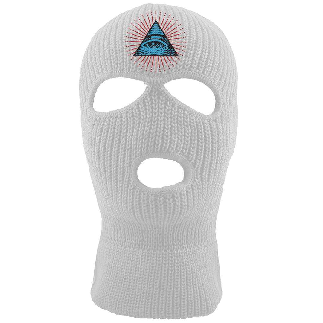 UNC to Chi Low 2s Ski Mask | All Seeing Eye, White
