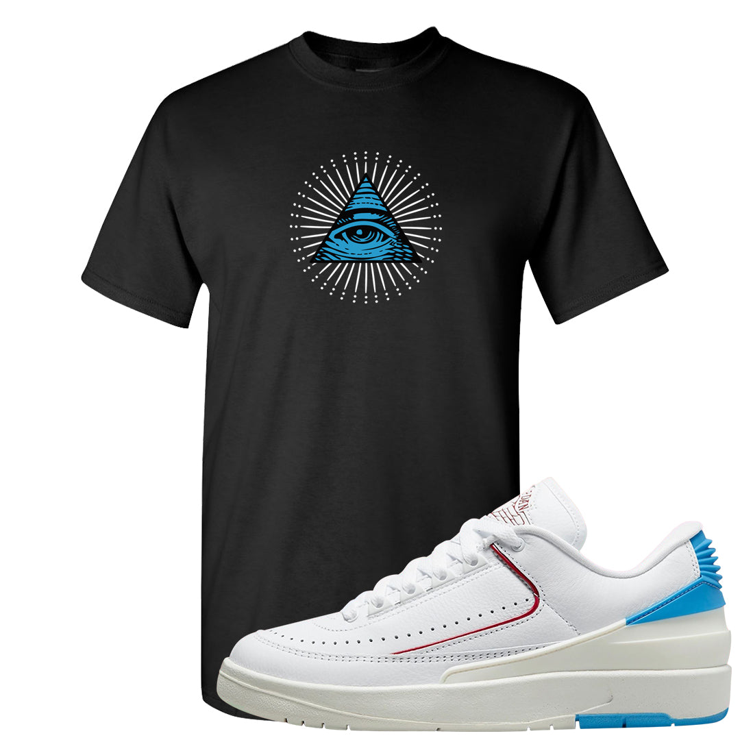 UNC to Chi Low 2s T Shirt | All Seeing Eye, Black