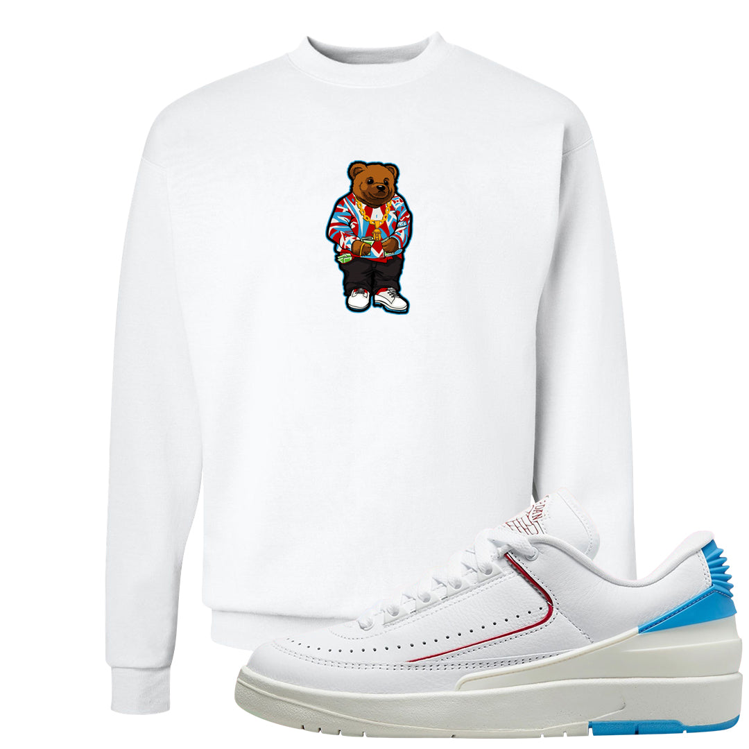 UNC to Chi Low 2s Crewneck Sweatshirt | Sweater Bear, White