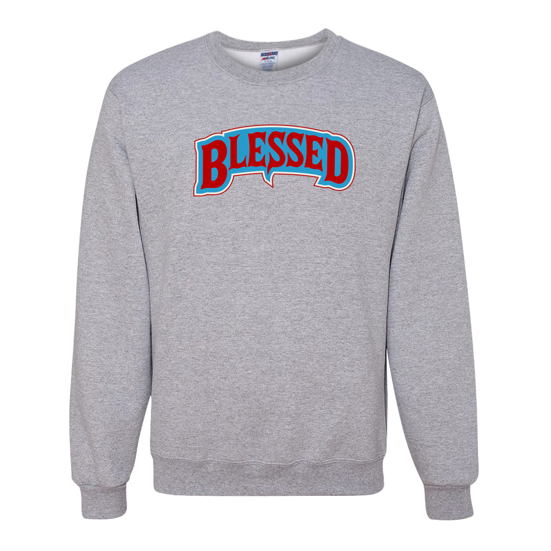 UNC to Chi Low 2s Crewneck Sweatshirt | Blessed Arch, Ash