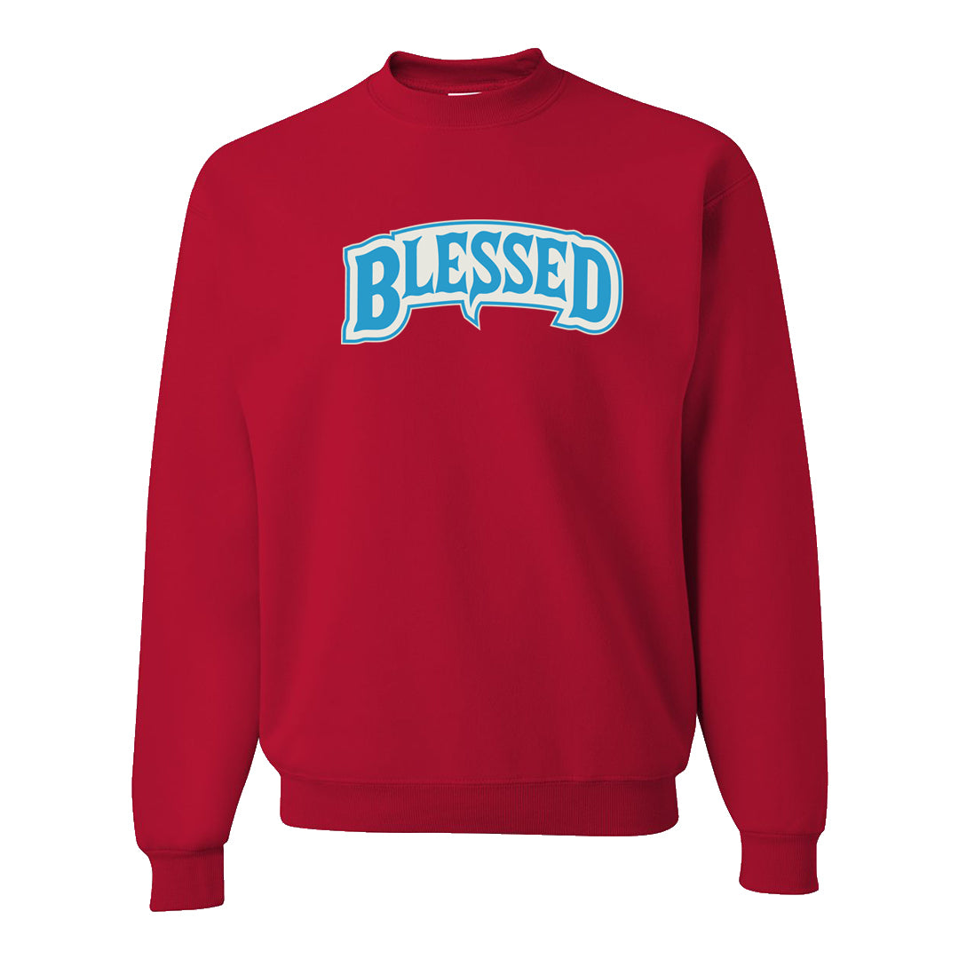UNC to Chi Low 2s Crewneck Sweatshirt | Blessed Arch, Red