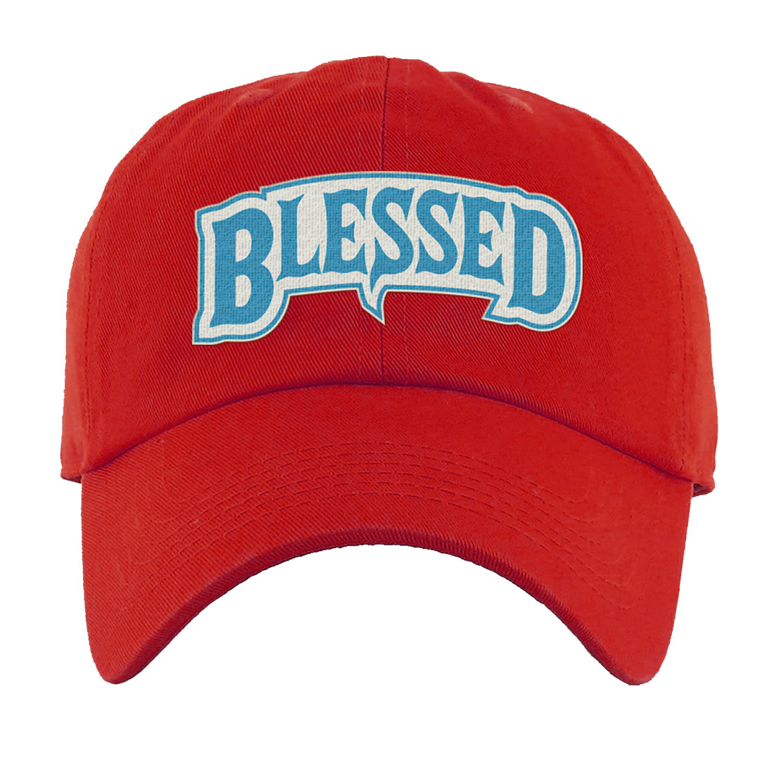 UNC to Chi Low 2s Dad Hat | Blessed Arch, Red