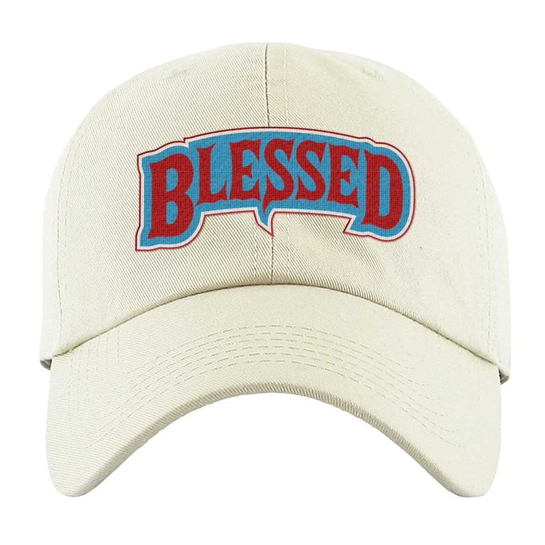 UNC to Chi Low 2s Dad Hat | Blessed Arch, White