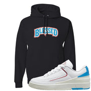 UNC to Chi Low 2s Hoodie | Blessed Arch, Black