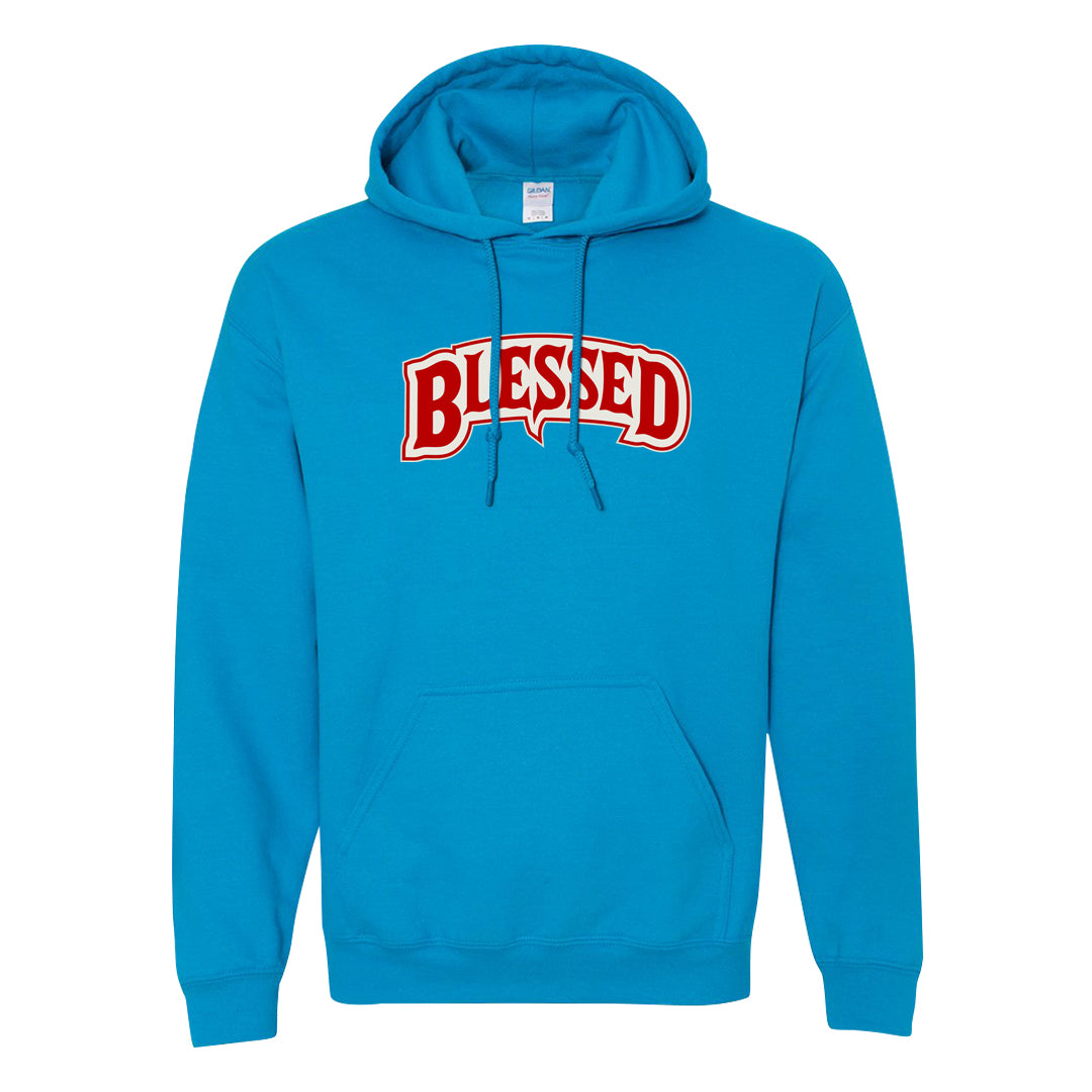 UNC to Chi Low 2s Hoodie | Blessed Arch, Sapphire