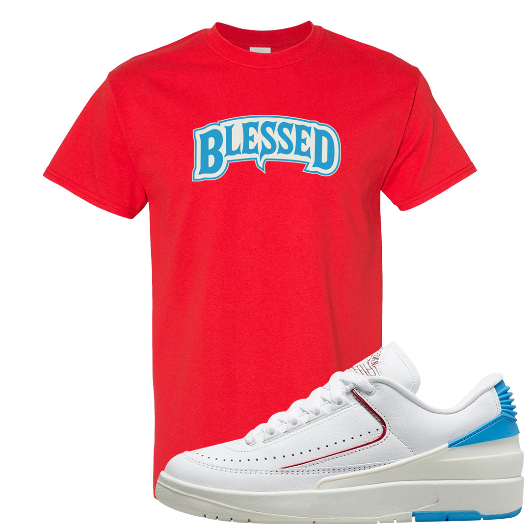 UNC to Chi Low 2s T Shirt | Blessed Arch, Red