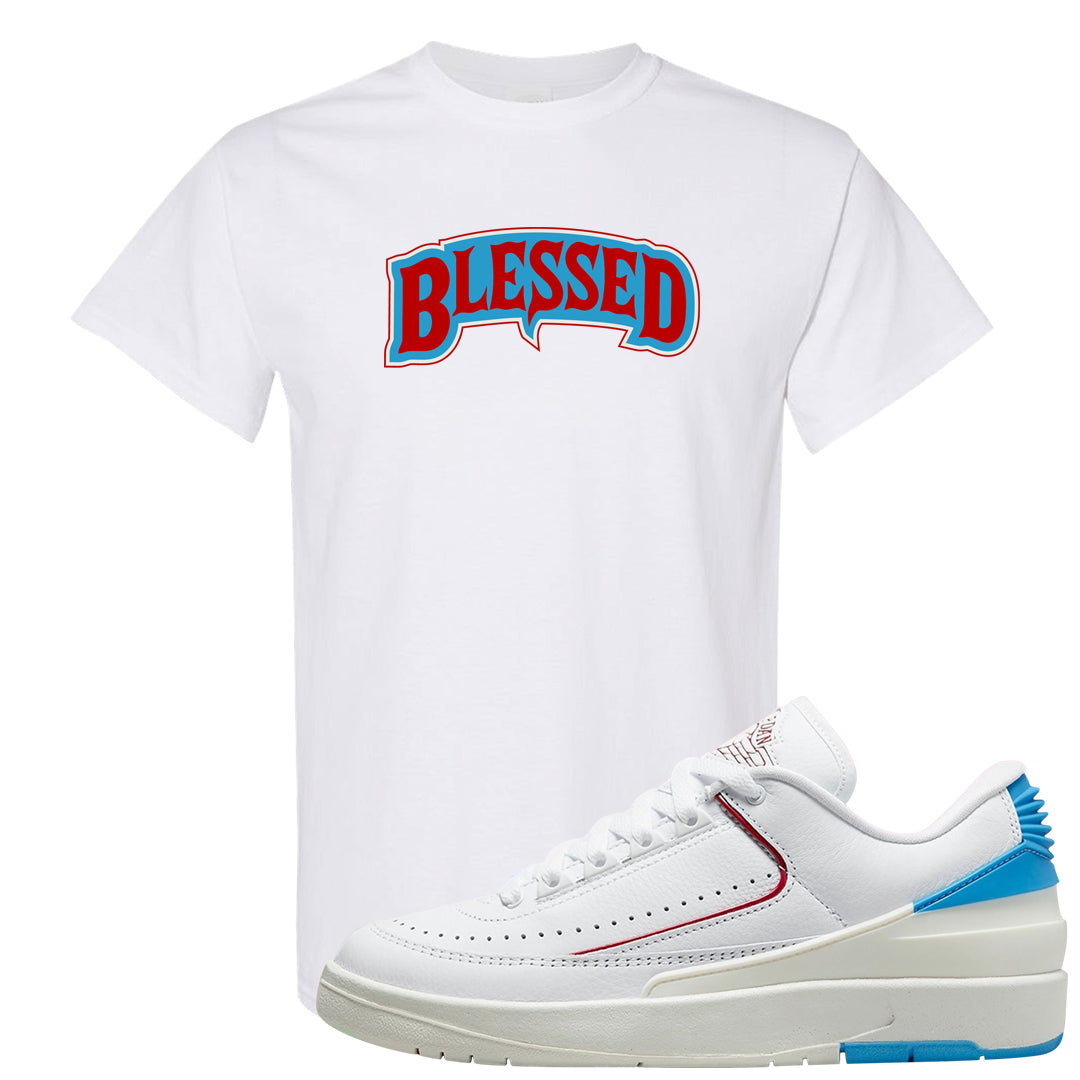 UNC to Chi Low 2s T Shirt | Blessed Arch, White