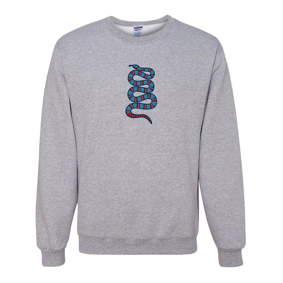 UNC to Chi Low 2s Crewneck Sweatshirt | Coiled Snake, Ash