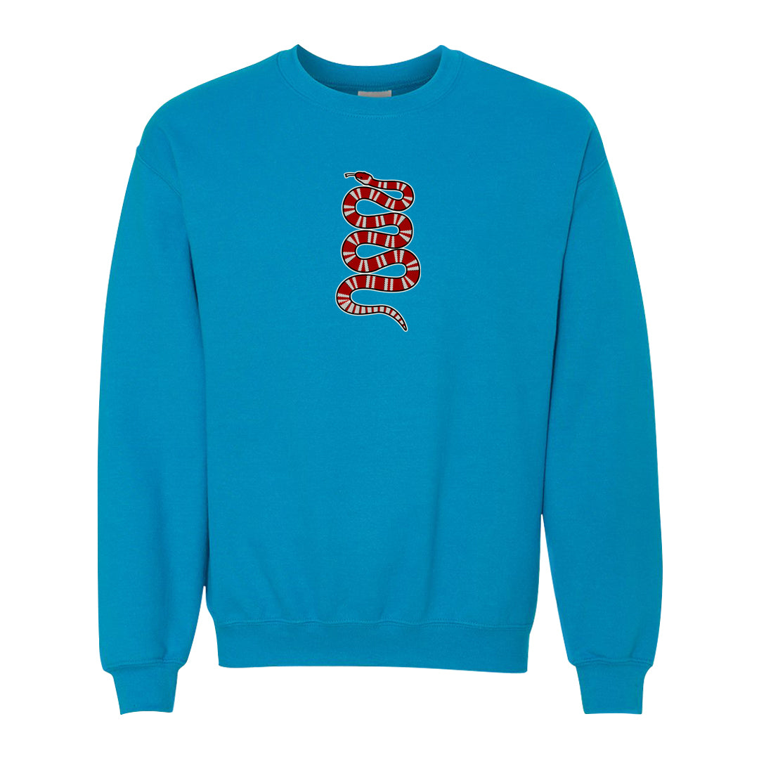 UNC to Chi Low 2s Crewneck Sweatshirt | Coiled Snake, Sapphire