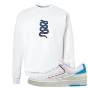 UNC to Chi Low 2s Crewneck Sweatshirt | Coiled Snake, White