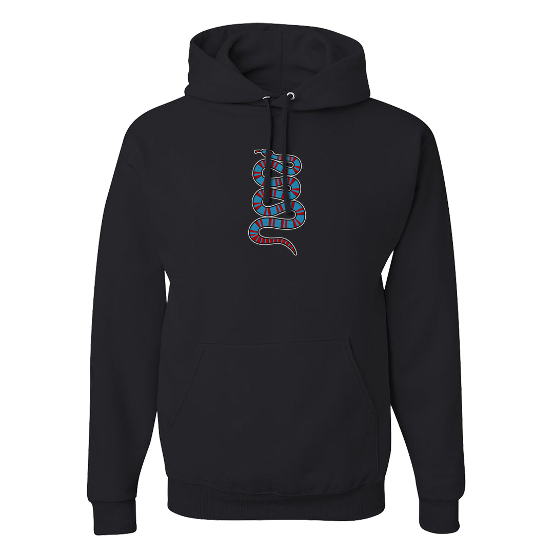 UNC to Chi Low 2s Hoodie | Coiled Snake, Black