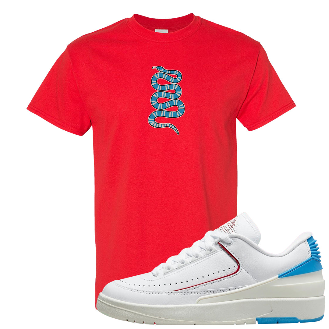 UNC to Chi Low 2s T Shirt | Coiled Snake, Red