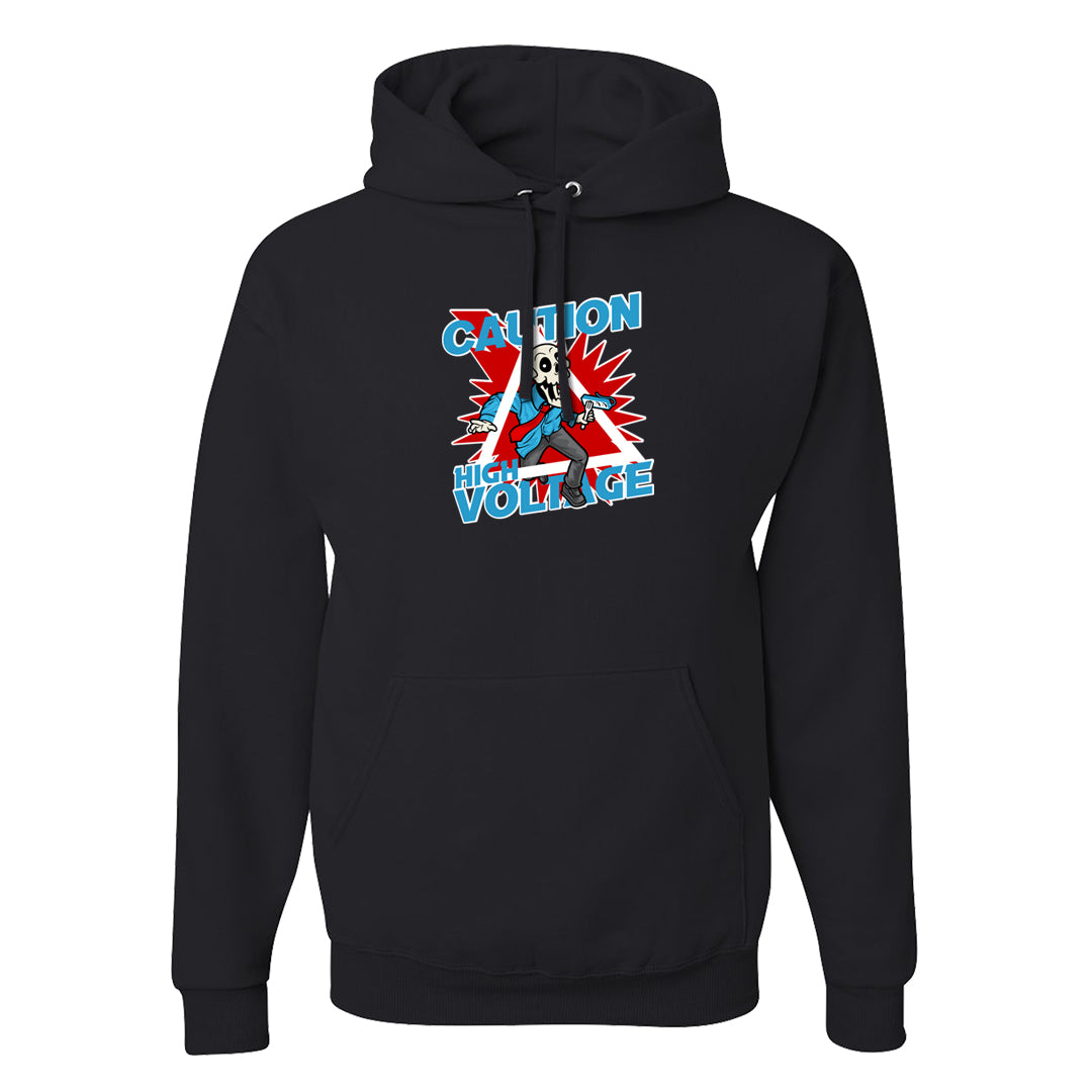 UNC to Chi Low 2s Hoodie | Caution High Voltage, Black