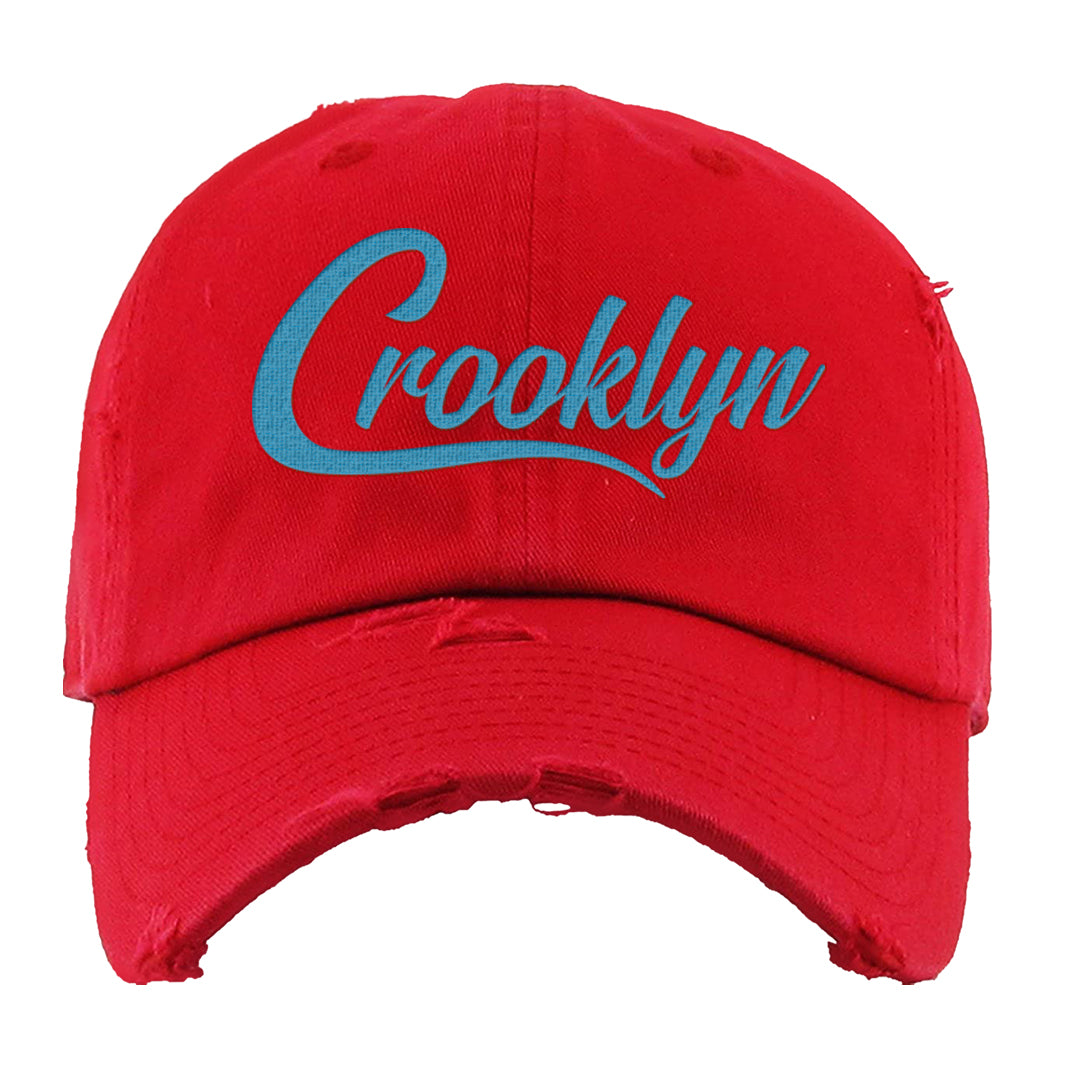UNC to Chi Low 2s Distressed Dad Hat | Crooklyn, Red