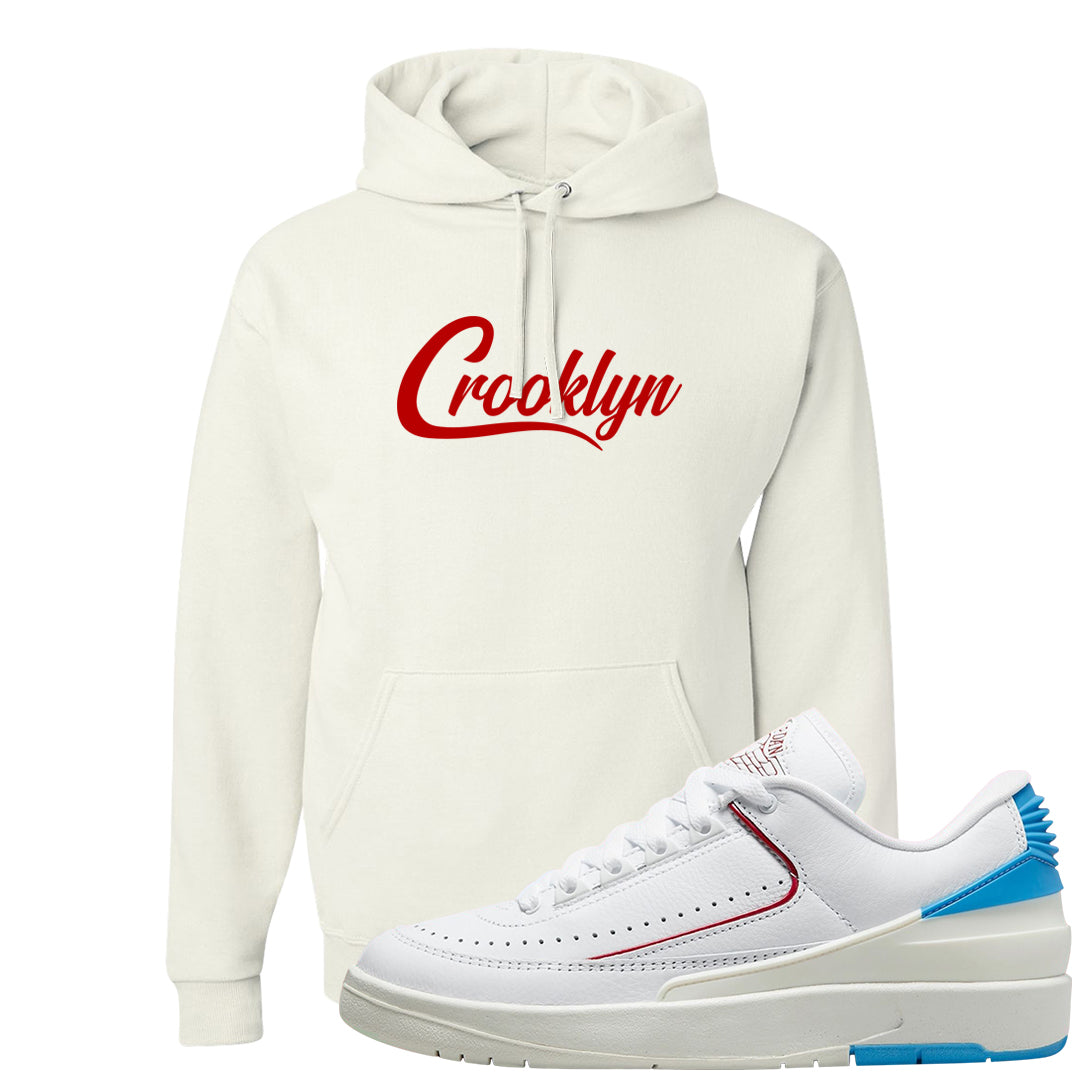 UNC to Chi Low 2s Hoodie | Crooklyn, White