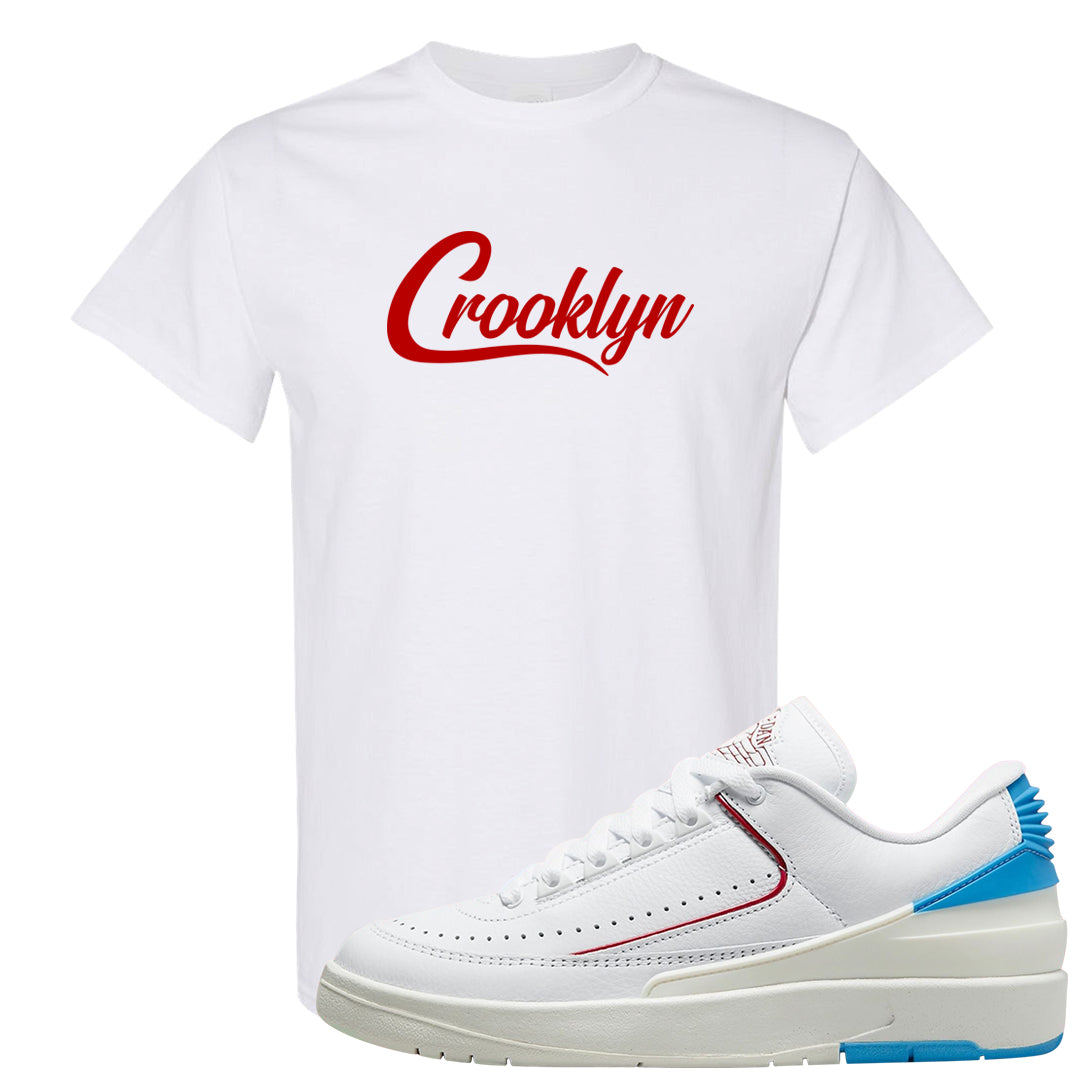 UNC to Chi Low 2s T Shirt | Crooklyn, White