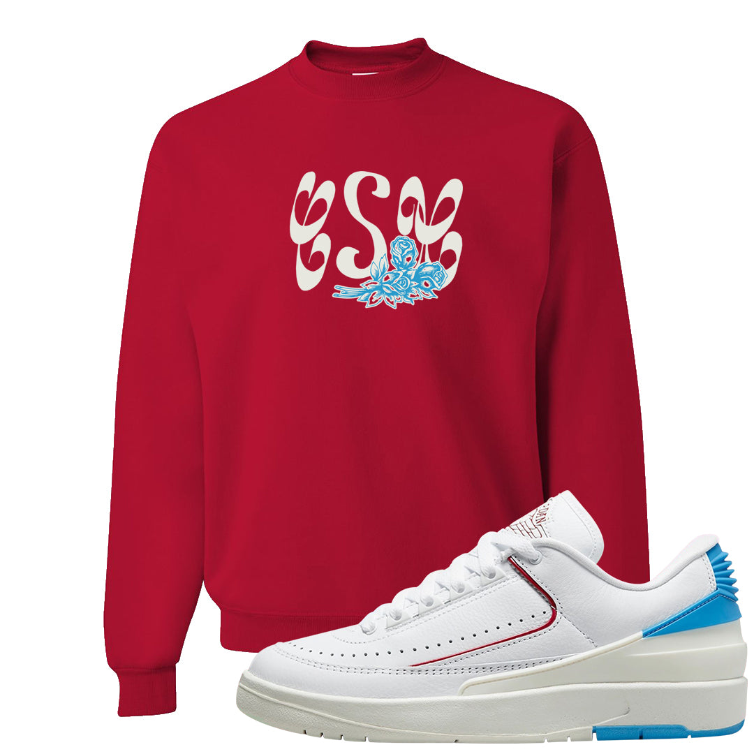 UNC to Chi Low 2s Crewneck Sweatshirt | Certified Sneakerhead, Red