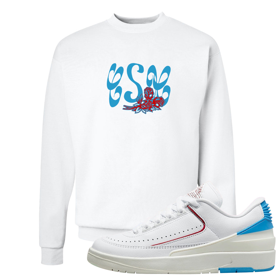 UNC to Chi Low 2s Crewneck Sweatshirt | Certified Sneakerhead, White