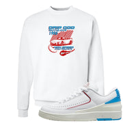 UNC to Chi Low 2s Crewneck Sweatshirt | Drip God Racing Club, White