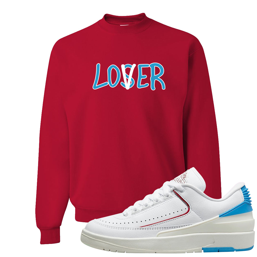 UNC to Chi Low 2s Crewneck Sweatshirt | Lover, Red
