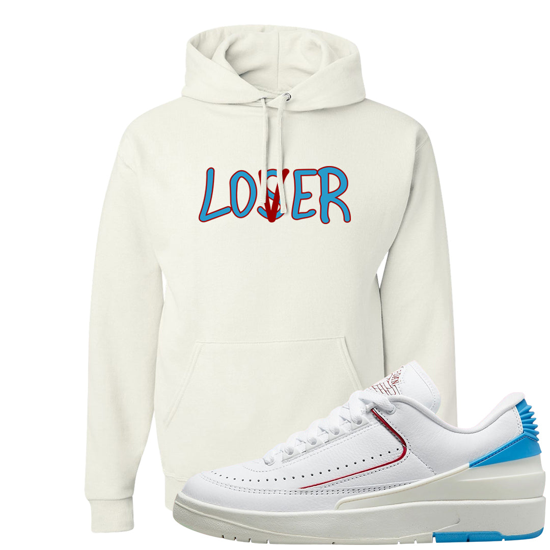 UNC to Chi Low 2s Hoodie | Lover, White