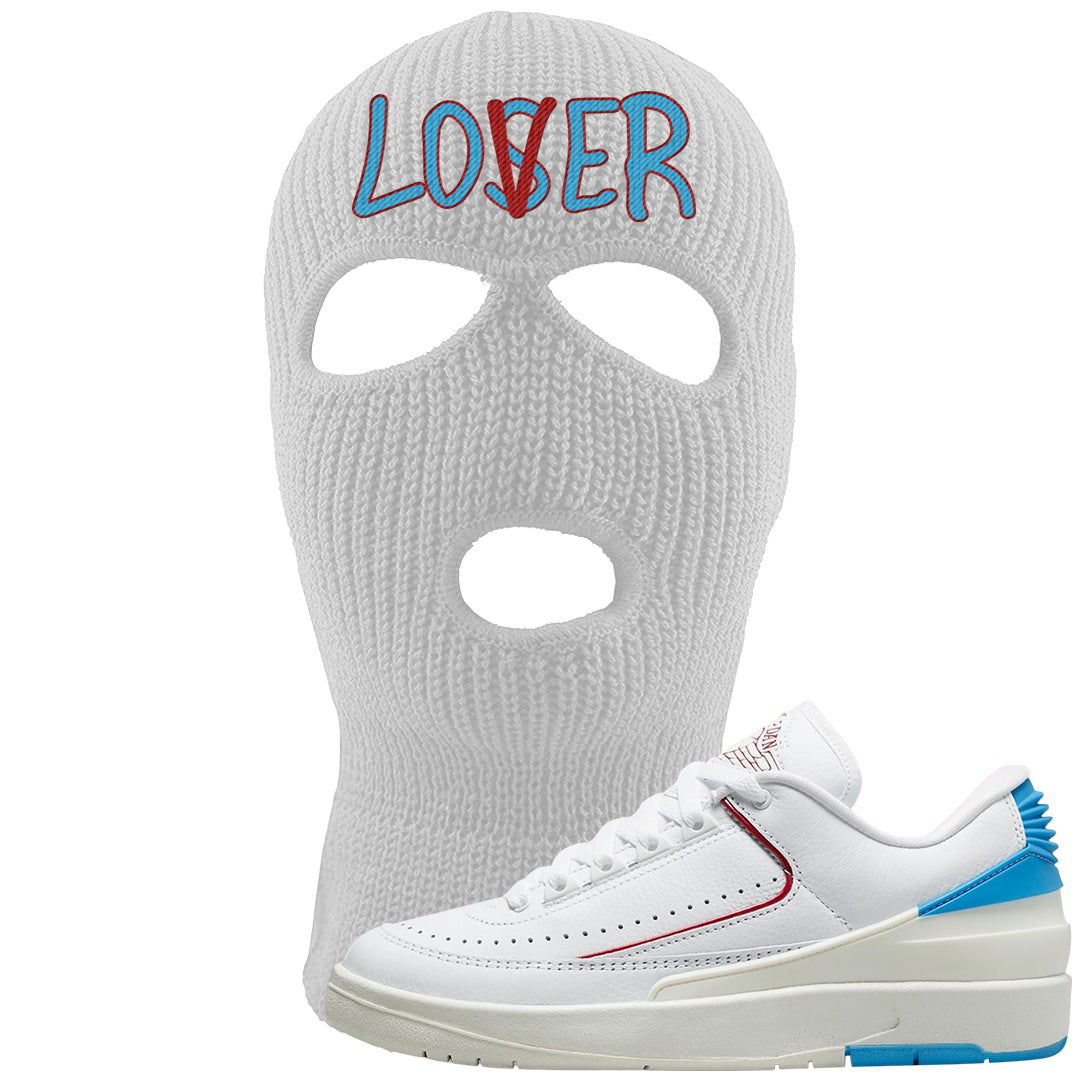 UNC to Chi Low 2s Ski Mask | Lover, White