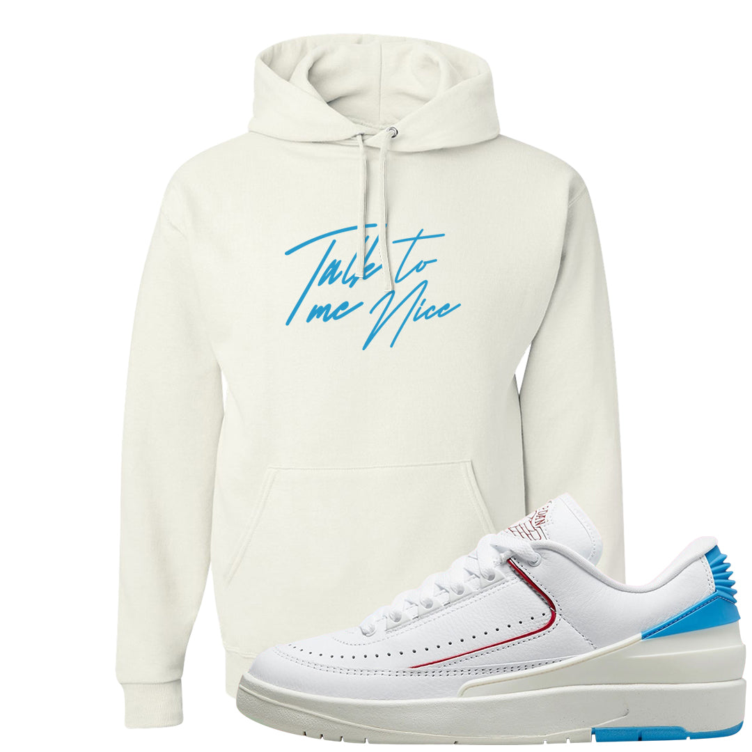 UNC to Chi Low 2s Hoodie | Talk To Me Nice, White