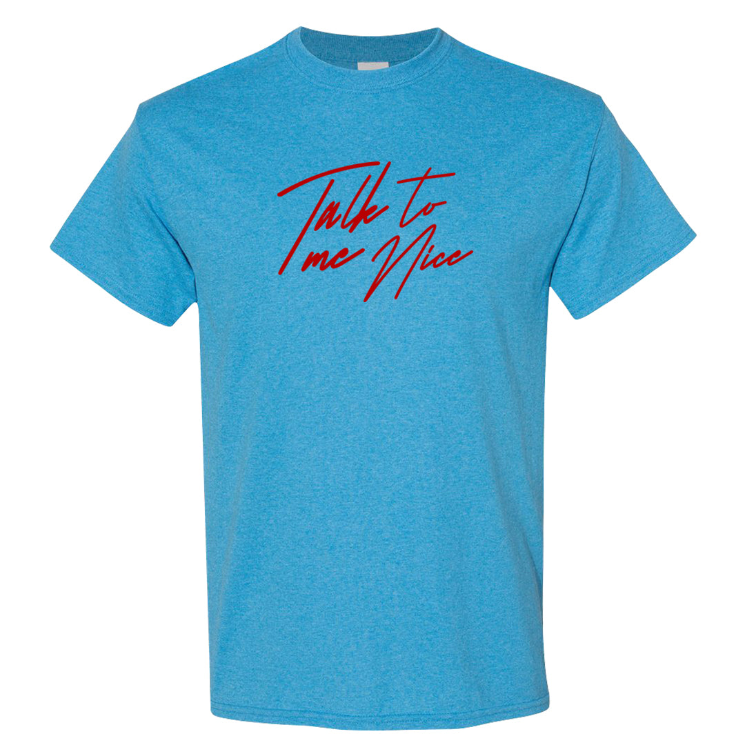 UNC to Chi Low 2s T Shirt | Talk To Me Nice, Heather Sapphire