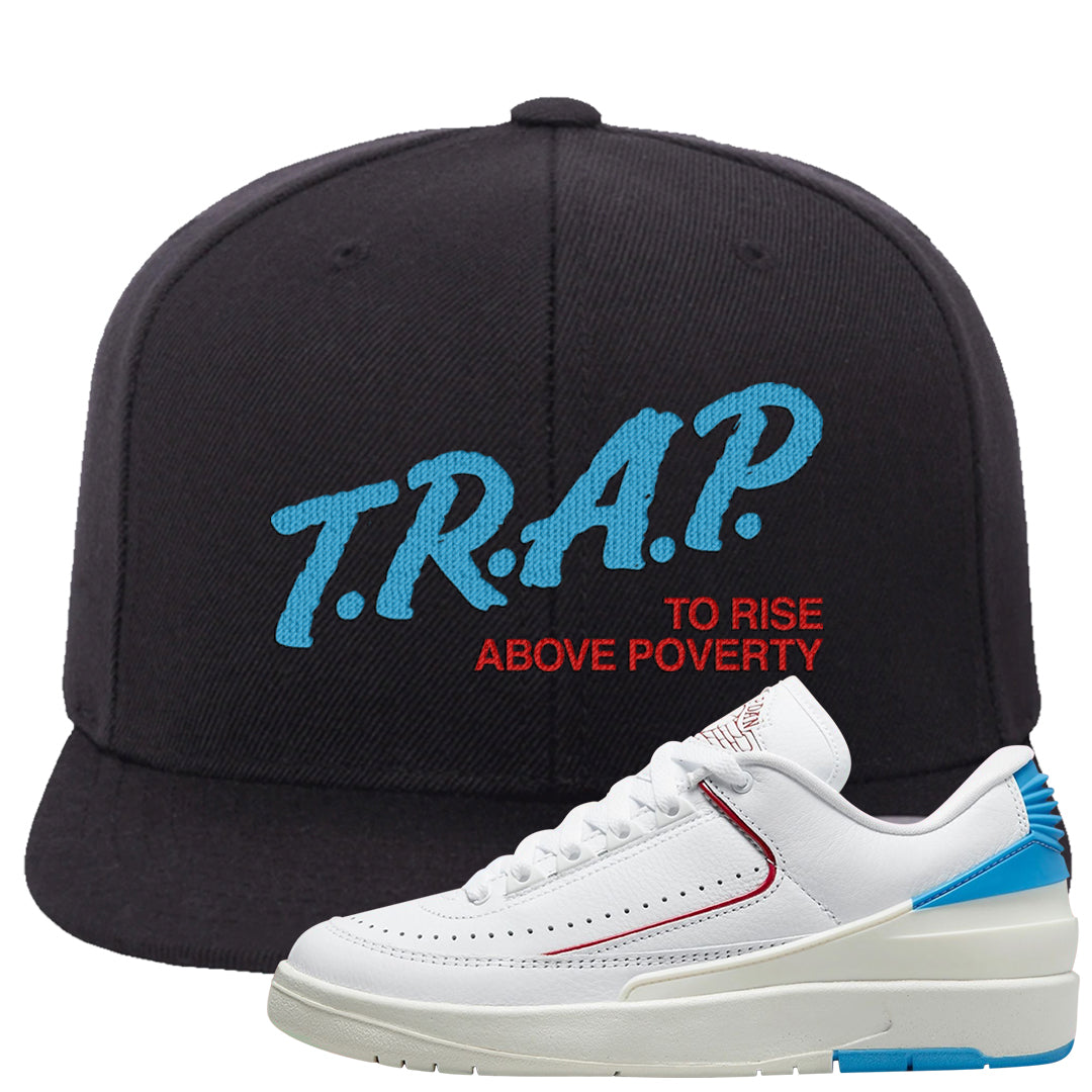 UNC to Chi Low 2s Snapback Hat | Trap To Rise Above Poverty, Black