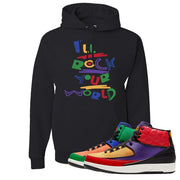 WMNS Multicolor Sneaker Black Pullover Hoodie | Hoodie to match Nike 2 WMNS Multicolor Shoes | I'll Rock Your World