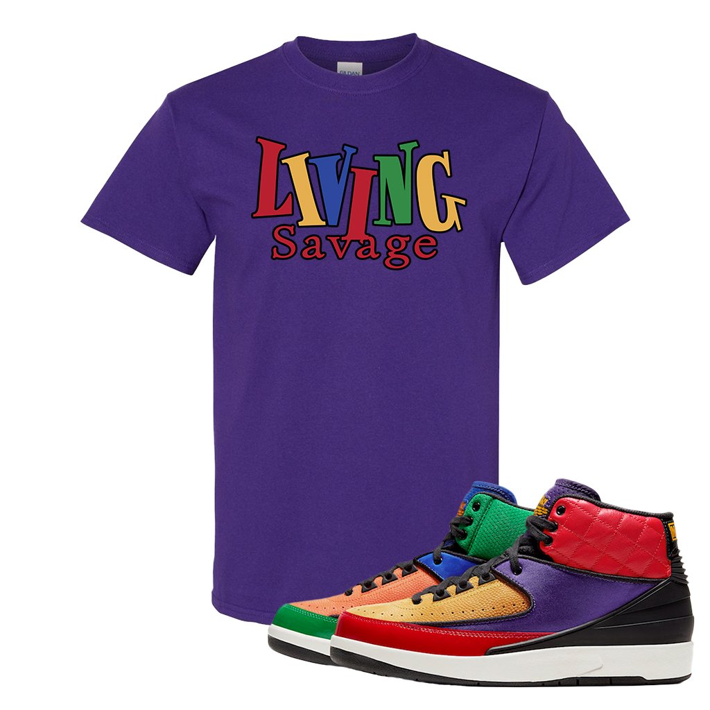 WMNS Multicolor Sneaker Purple T Shirt | Tees to match Nike 2 WMNS Multicolor Shoes | Living Savage