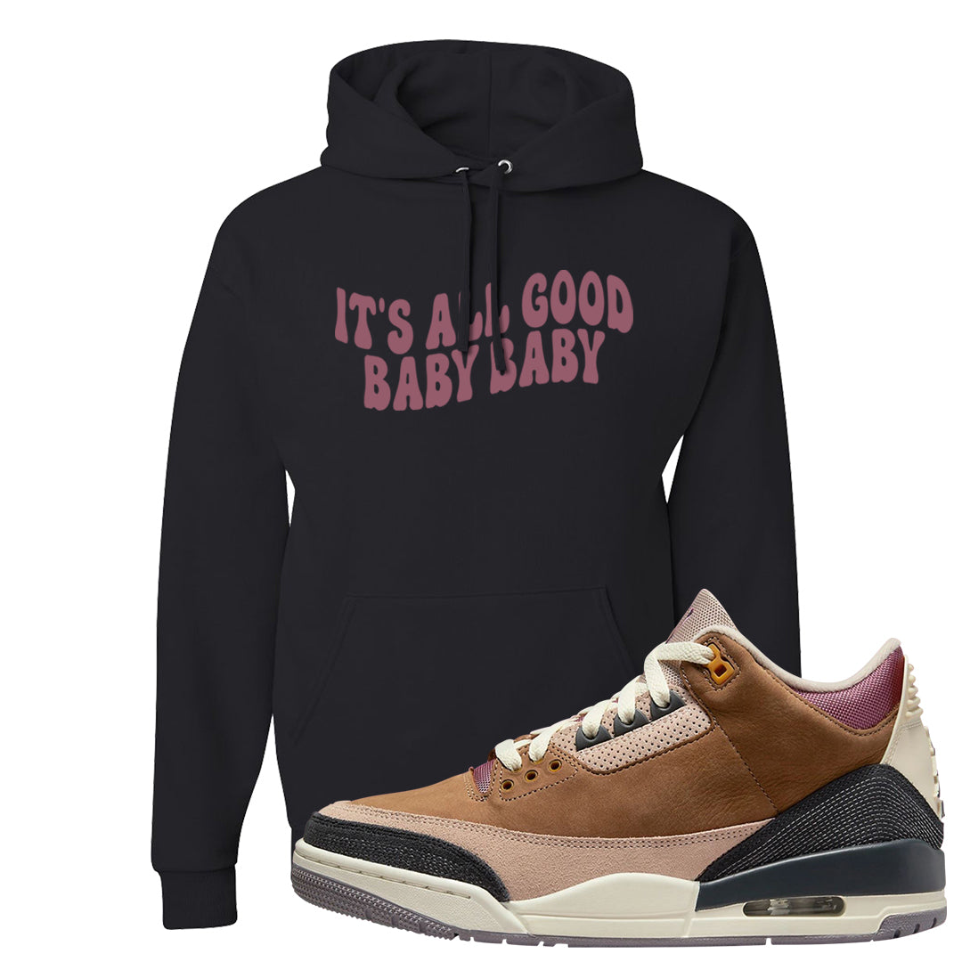 Archaeo Brown 3s Hoodie | All Good Baby, Black