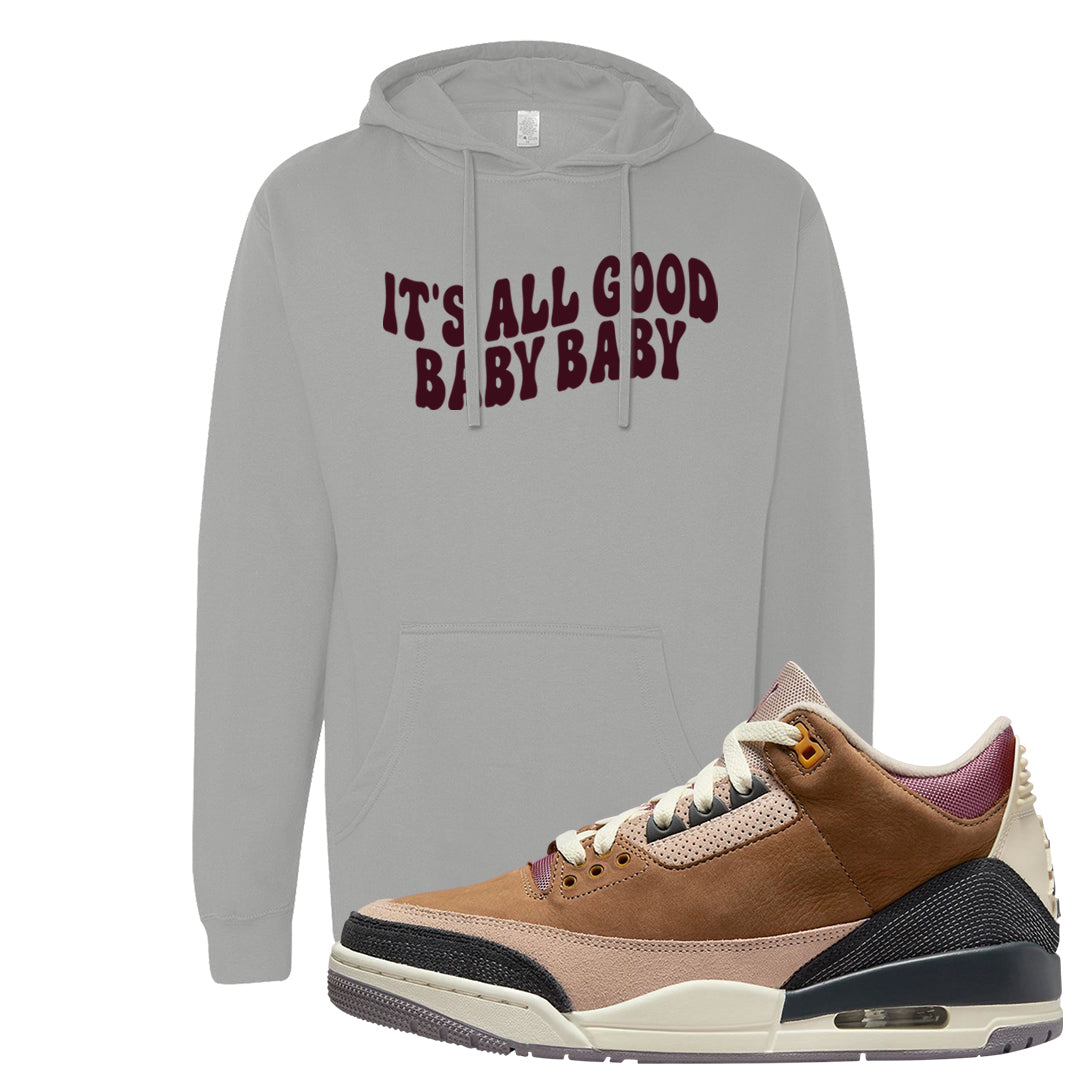 Archaeo Brown 3s Hoodie | All Good Baby, Gravel